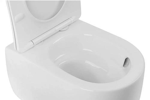 Унитаз подвесной ABBER Bequem AC1104TN белый, безободковый, смыв торнадо Унитаз подвесной ABBER Bequem AC1104TN белый, безободковый, смыв торнадо