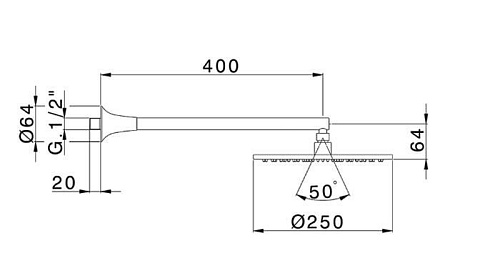 Верхний душ Cisal Vita VI01319140 Верхний душ Cisal Vita VI01319140