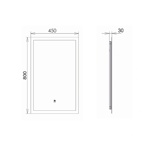 Зеркало Comforty Эдельвейс 45 00-00014243 LED-подсветка, бесконтактный сенсор Зеркало Comforty Эдельвейс 45 00-00014243 LED-подсветка, бесконтактный сенсор