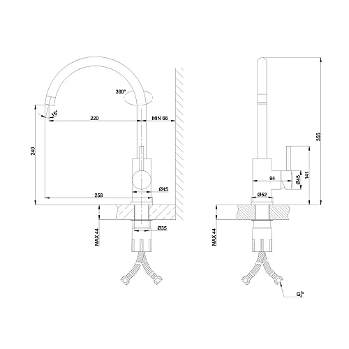 Смеситель для кухни Lemark Expert LM5078S, матовый Смеситель для кухни Lemark Expert LM5078S, матовый