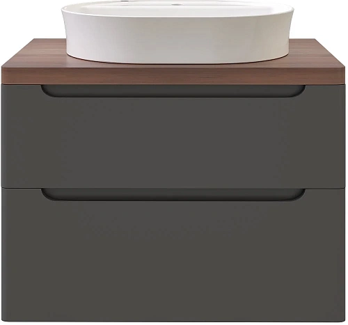 Комплект мебели STWORKI Берген 80 серая с темной столешницей, раковина Bocchi Slim Line 1600-001-012 568199 Комплект мебели STWORKI Берген 80 серая с темной столешницей, раковина Bocchi Slim Line 1600-001-012 568199