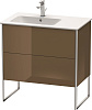 Картинка анонса товара «тумба под раковину duravit xsquare xs445006161 напольная 81 см коричнево-оливковый глянцевый»
