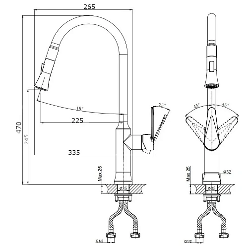 Смеситель для кухни RUSH Denis (DN0335-23) Смеситель для кухни RUSH Denis (DN0335-23)