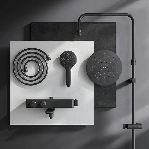 Душевая система AM.PM Inspire V2.0 F0750A522 с термостатом, верхний душ d 250 Душевая система AM.PM Inspire V2.0 F0750A522 с термостатом, верхний душ d 250