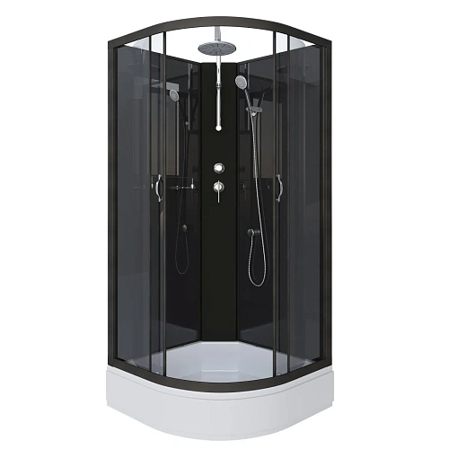 Душевая кабина Niagara Classic NG-6501-14BKT (900х900х2100) средний поддон (26см) стекло тонированное алюминиевый черный 65011434BKT Душевая кабина Niagara Classic NG-6501-14BKT (900х900х2100) средний поддон (26см) стекло тонированное алюминиевый черный 65011434BKT