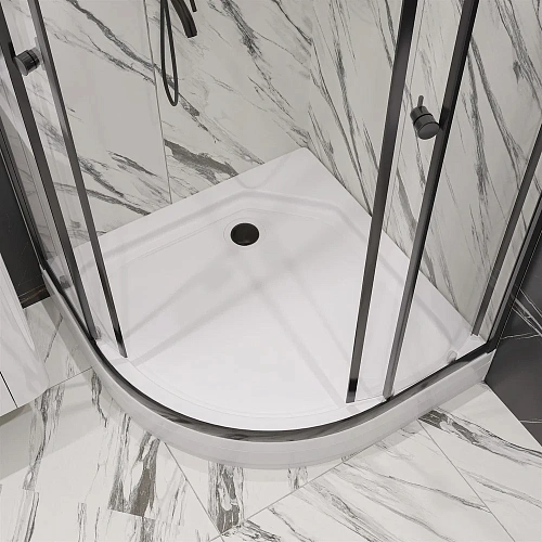 Душевой уголок DIWO Псков 90x90 профиль черный матовый 570906 Душевой уголок DIWO Псков 90x90 профиль черный матовый 570906