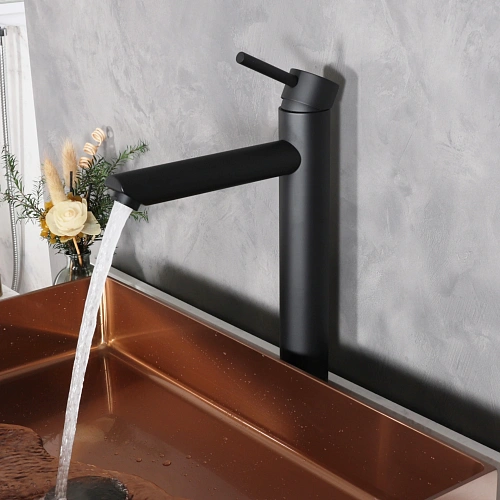 Смеситель для раковины Gid Berlin SS080-BM-D SS080BMD черный матовый Смеситель для раковины Gid Berlin SS080-BM-D SS080BMD черный матовый