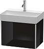 Картинка анонса товара «тумба под раковину duravit xsquare xs406704040 подвесная 58 см черный глянцевый»