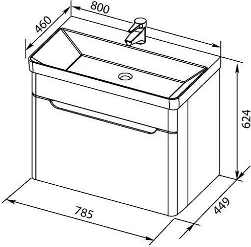 Тумба под раковину Aquanet София 80 белый 00199869 Тумба под раковину Aquanet София 80 белый 00199869
