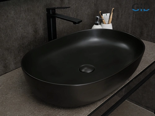 Раковина Gid Bm1348 53355 накладная черная матовая 61x41x13.5 Раковина Gid Bm1348 53355 накладная черная матовая 61x41x13.5
