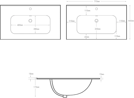 Раковина Aquanet Flat 70 белая 00284027 Раковина Aquanet Flat 70 белая 00284027