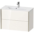 Тумба под раковину Duravit XVIU XV41790B122 подвесная 81 см белая глянцевый Тумба под раковину Duravit XVIU XV41790B122 подвесная 81 см белая глянцевый