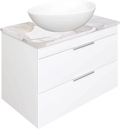 Тумба с раковиной STWORKI Копенгаген Копенгаген 80 белая, со столешницей Stone Life 80 и сифоном Neo 582089 Тумба с раковиной STWORKI Копенгаген Копенгаген 80 белая, со столешницей Stone Life 80 и сифоном Neo 582089