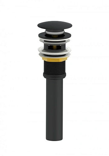 Донный клапан Wonzon & Woghand с переливом, черный матовый (WW-88SS03-MB) Донный клапан Wonzon & Woghand с переливом, черный матовый (WW-88SS03-MB)