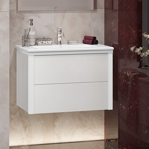 Тумба под раковину Opadiris Рубинно 80 подвесная, Белый глянцевый (под раковину Dreja Эйфория 80) 00-00007341 Тумба под раковину Opadiris Рубинно 80 подвесная, Белый глянцевый (под раковину Dreja Эйфория 80) 00-00007341