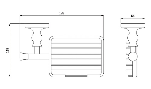 Мыльница Rush Crete CR35410 решетка бронза Мыльница Rush Crete CR35410 решетка бронза
