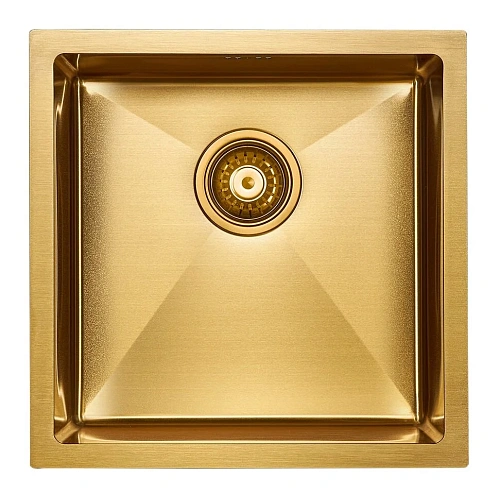 Кухонная мойка Paulmark GERBERG 44 UNI, PM254444-BG, брашированное золото, 440х440мм Кухонная мойка Paulmark GERBERG 44 UNI, PM254444-BG, брашированное золото, 440х440мм