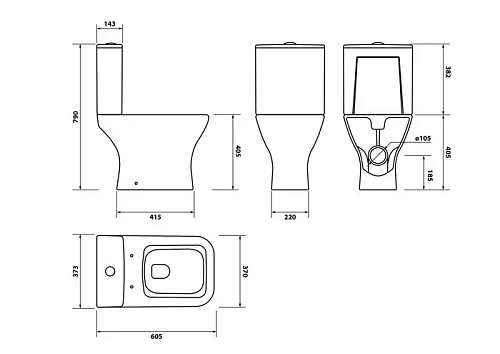 Унитаз напольный IDDIS Torr (TORRDSEi24) безободковый Унитаз напольный IDDIS Torr (TORRDSEi24) безободковый