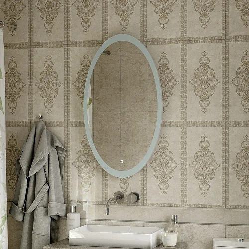 Зеркало DIWO Ярославль 60 с подсветкой, овальное, в современном стиле, сенсорное выключение 543689 Зеркало DIWO Ярославль 60 с подсветкой, овальное, в современном стиле, сенсорное выключение 543689