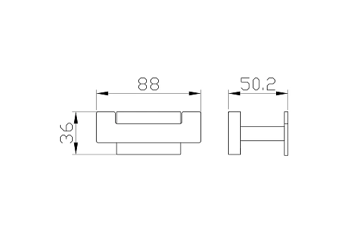 Крючок Wonzon & Woghand хром (WW-9725) Крючок Wonzon & Woghand хром (WW-9725)