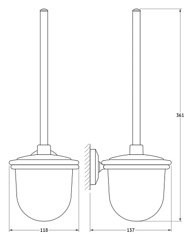 Ершик для унитаза FBS Standard STA 057 с крышкой Ершик для унитаза FBS Standard STA 057 с крышкой