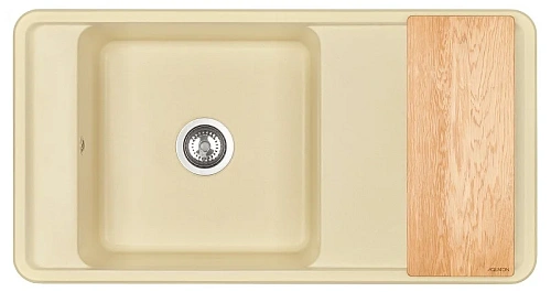 Кухонная мойка Aquaton Беллис 97 1A725132BS290 из литого мрамора, шампань Кухонная мойка Aquaton Беллис 97 1A725132BS290 из литого мрамора, шампань