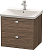 Тумба под раковину Duravit Brioso BR412001021 подвесная 62 см Орех темный