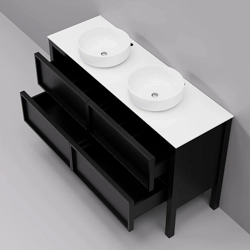 Тумба с раковиной ArtDecco Elisa 140 AES14F78D300 черный дуб Тумба с раковиной ArtDecco Elisa 140 AES14F78D300 черный дуб