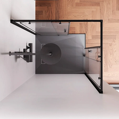 Душевой уголок AM.PM X-Joy W94G-403-100280-BT1K раздвижные двери 100x80 профиль черный матовый, стекло прозрачное Душевой уголок AM.PM X-Joy W94G-403-100280-BT1K раздвижные двери 100x80 профиль черный матовый, стекло прозрачное