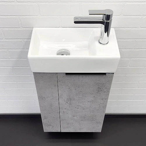 Тумба с раковиной Comforty Асти-40 00-00013669 бетон светлый раковина Comforty 9140 Тумба с раковиной Comforty Асти-40 00-00013669 бетон светлый раковина Comforty 9140