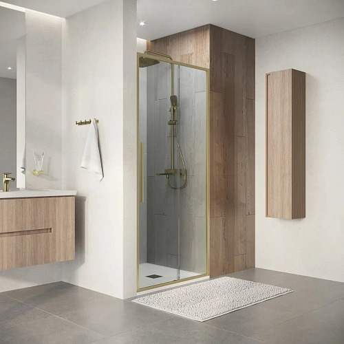 Душевая дверь Niagara Nova NG-44-10ASG (100х195) раздвижная, золото сатин, стекло прозрачное Душевая дверь Niagara Nova NG-44-10ASG (100х195) раздвижная, золото сатин, стекло прозрачное