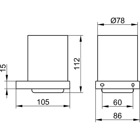 Держатель стакана Keuco Edition 90 Square 19150019000 Держатель стакана Keuco Edition 90 Square 19150019000