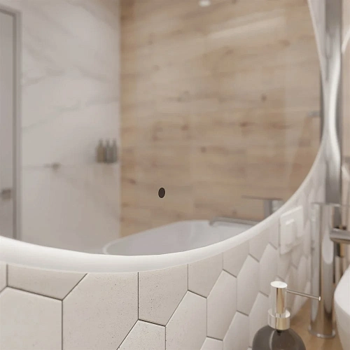 Зеркало STWORKI Скаген 120 с подсветкой, белое, инфракрасное управление, овальное, большое 551000 Зеркало STWORKI Скаген 120 с подсветкой, белое, инфракрасное управление, овальное, большое 551000