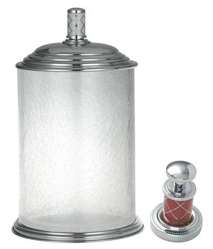 Ведро для мусора Boheme MURANO 10914-R-CR CHROME стекло (рубиновое) Ведро для мусора Boheme MURANO 10914-R-CR CHROME стекло (рубиновое)