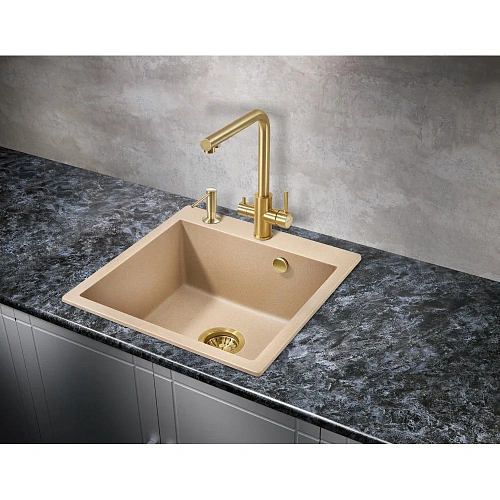 Кухонная мойка Milacio Murcia 51 Cuarzo (MC.77024), бежевый Кухонная мойка Milacio Murcia 51 Cuarzo (MC.77024), бежевый