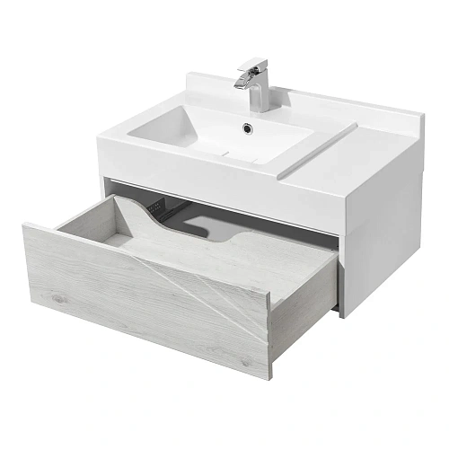 Тумба под раковину Aquaton Сакура 80 ольха наварра, белый глянец 1A236401SKW80 Тумба под раковину Aquaton Сакура 80 ольха наварра, белый глянец 1A236401SKW80