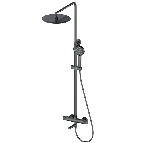 Душевая система Wonzon & Woghand с термостатом, темный графит (WW-88739902-BGM) Душевая система Wonzon & Woghand с термостатом, темный графит (WW-88739902-BGM)