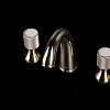 Смеситель для раковины Boheme ROYAL CRYSTAL BLACK 297-Royal/CRST-B на 3 отверстия, золото Смеситель для раковины Boheme ROYAL CRYSTAL BLACK 297-Royal/CRST-B на 3 отверстия, золото
