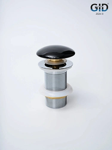 Донный клапан Gid без перелива Bl100 72201K черный глянцевый 7x7x10 Донный клапан Gid без перелива Bl100 72201K черный глянцевый 7x7x10