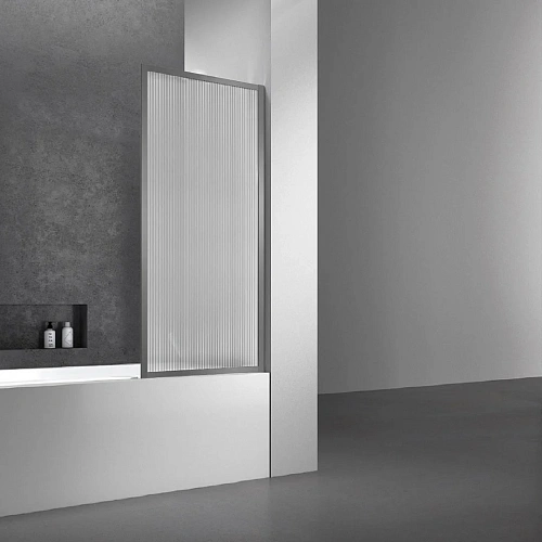 Шторка на ванну Vincea VSB-41700FLGM, 700x1400, вороненая сталь, стекло рифленое Шторка на ванну Vincea VSB-41700FLGM, 700x1400, вороненая сталь, стекло рифленое