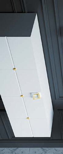 Шкаф-пенал Armadi Art Piazza 844-WG белый+золото без ножек Шкаф-пенал Armadi Art Piazza 844-WG белый+золото без ножек