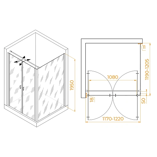 Душевой уголок RGW PA-134B (PA-104B+Z-050-2B+O-104B) 1200x1200 мм 060813422-014 черный Easy Clean Душевой уголок RGW PA-134B (PA-104B+Z-050-2B+O-104B) 1200x1200 мм 060813422-014 черный Easy Clean