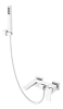 Смеситель для ванны Boheme Qubic Matt White 473-MW