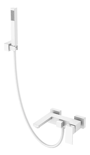 Смеситель для ванны Boheme Qubic Matt White 473-MW Смеситель для ванны Boheme Qubic Matt White 473-MW