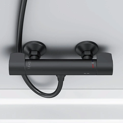 Смеситель для душа AM.PM X-Joy F85A40022 с термостатом, черный Смеситель для душа AM.PM X-Joy F85A40022 с термостатом, черный