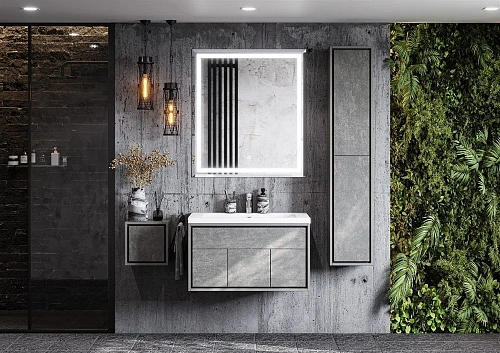 Тумба под раковину Aquaton Уэльс 100 авеллино грей, темный шоколад 1A207901WAC30 Тумба под раковину Aquaton Уэльс 100 авеллино грей, темный шоколад 1A207901WAC30