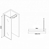 Душевая перегородка ABBER Immer Offen AG61091R8 90 см универсальная, профиль черный, стекло рифленое Душевая перегородка ABBER Immer Offen AG61091R8 90 см универсальная, профиль черный, стекло рифленое