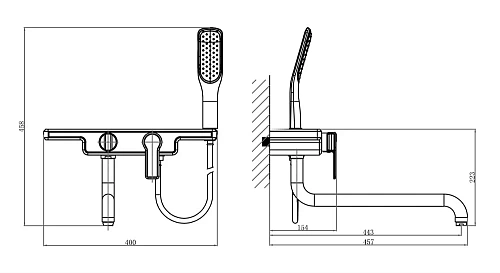 Смеситель для ванны D&K Berlin Humboldt DA1453312 Смеситель для ванны D&K Berlin Humboldt DA1453312