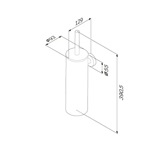 Ершик для унитаза AM.PM Sense L A7433600 L подвесной, сталь Ершик для унитаза AM.PM Sense L A7433600 L подвесной, сталь