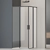 Душевой уголок Vincea Soft 2 VSS-3SO2900CLB 900x900 черный, стекло прозрачное